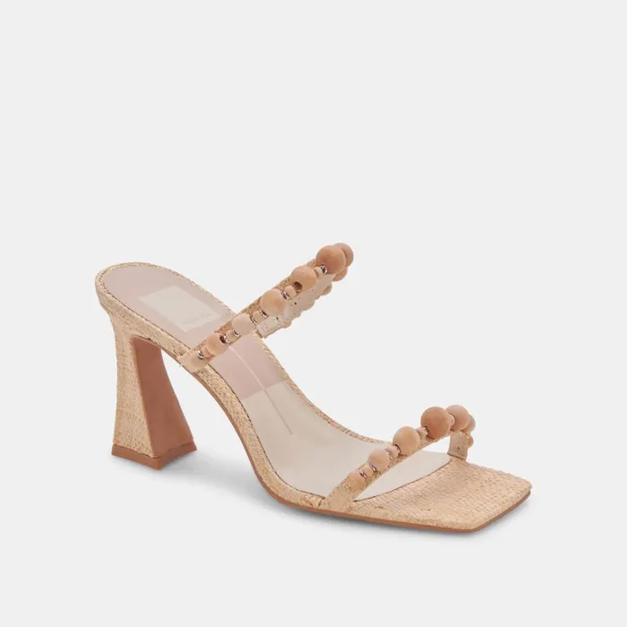 Sandals Women Dolce Vita Naja Heels Beachwood Raffia