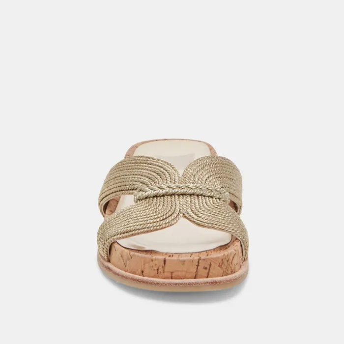 Sandals Women Dolce Vita Selda Sandals Gold Raffia