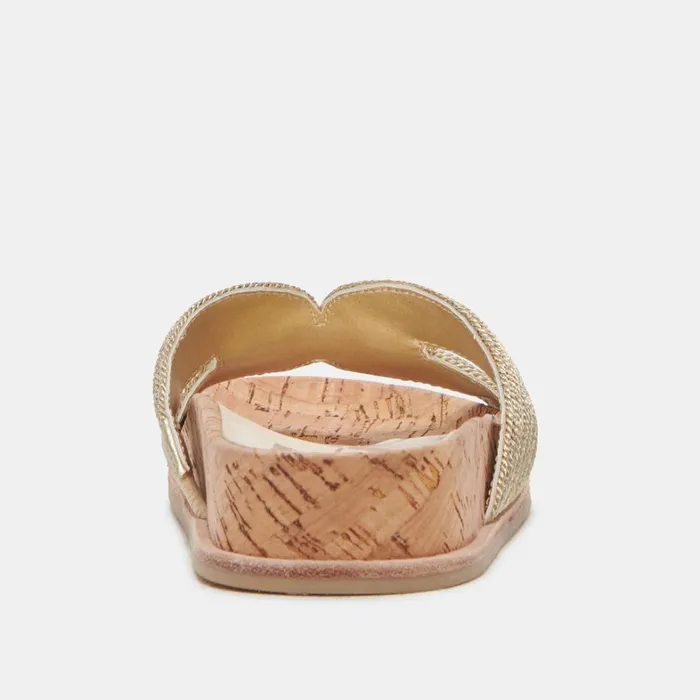 Sandals Women Dolce Vita Selda Sandals Gold Raffia