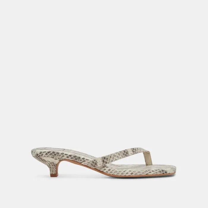 Sandals Women Dolce Vita Tasiah Sandals Grey White Embossed Leather