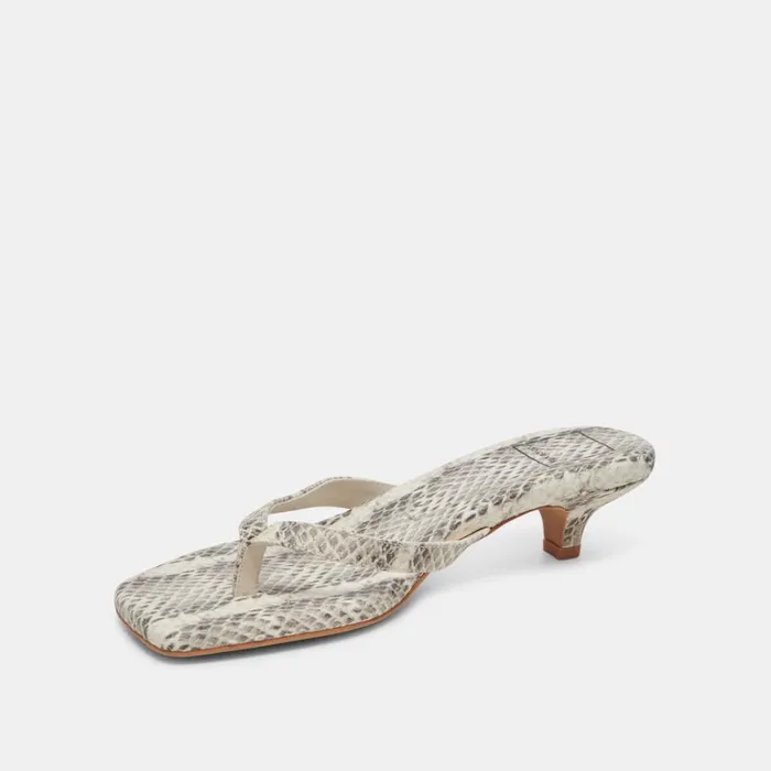 Sandals Women Dolce Vita Tasiah Sandals Grey White Embossed Leather