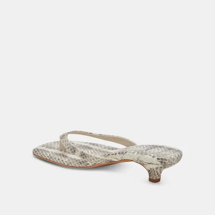 Sandals Women Dolce Vita Tasiah Sandals Grey White Embossed Leather