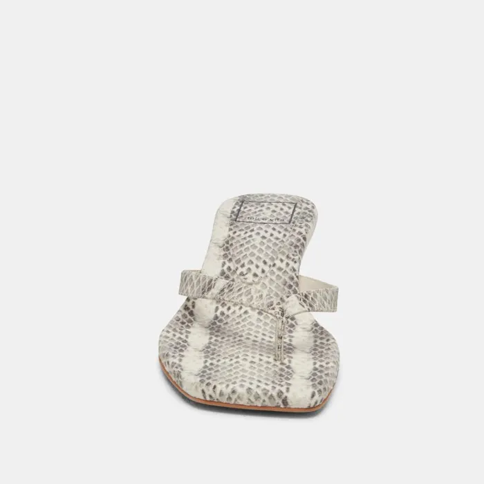 Sandals Women Dolce Vita Tasiah Sandals Grey White Embossed Leather