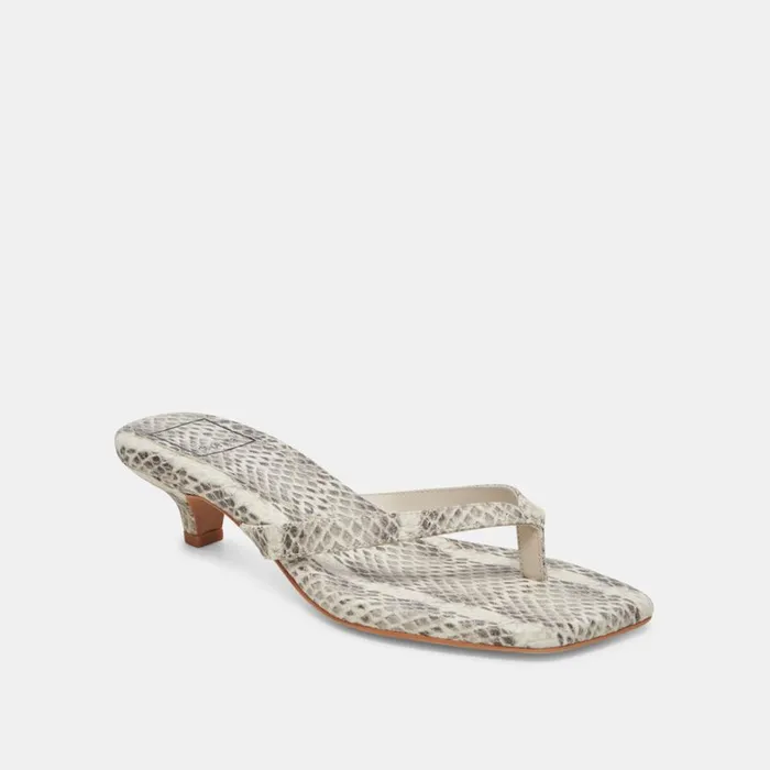 Sandals Women Dolce Vita Tasiah Sandals Grey White Embossed Leather