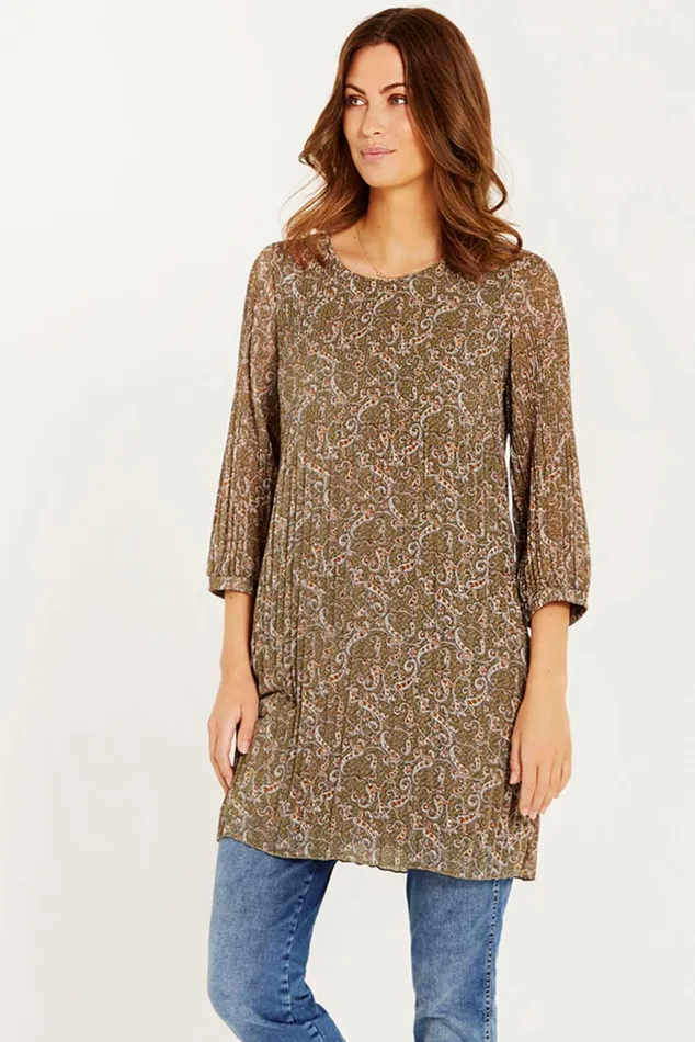 SANDY TUNIC 14554 680 Olive Women IN FRONT DRESSES