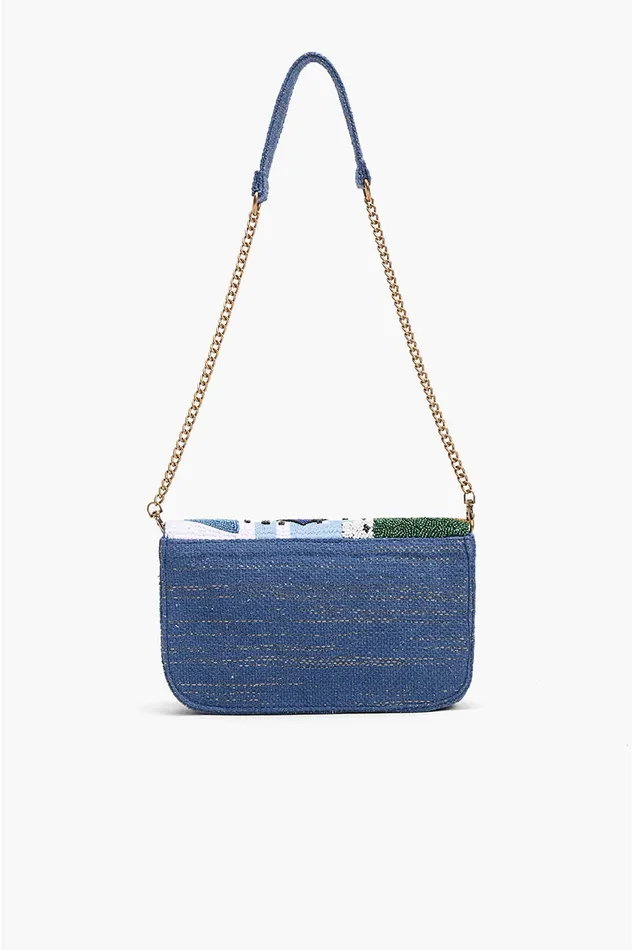 Santorini Sky Embellished Shoulder Bag Santorini Sky Embellished Shoulder Bag