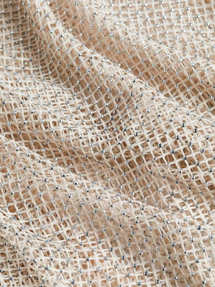 Sara Mesh CoverUp Dress Champagne Women L039Agence Swimwear Sara Mesh CoverUp Dress Champagne Women L039Agence Swimwear