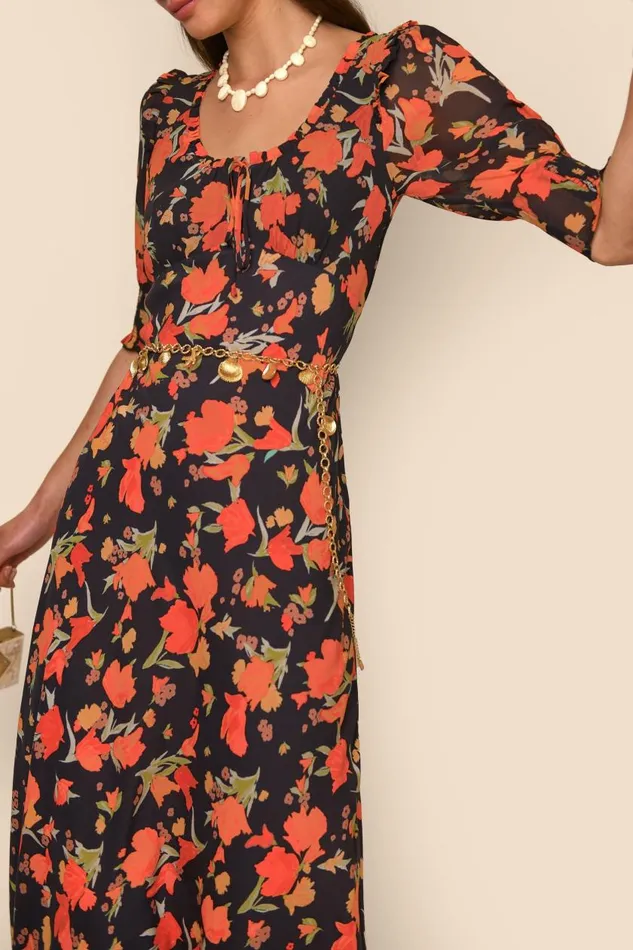 Sathya Havana Floral Black Women RIXO Dresses Sathya Havana Floral Black Women RIXO Dresses