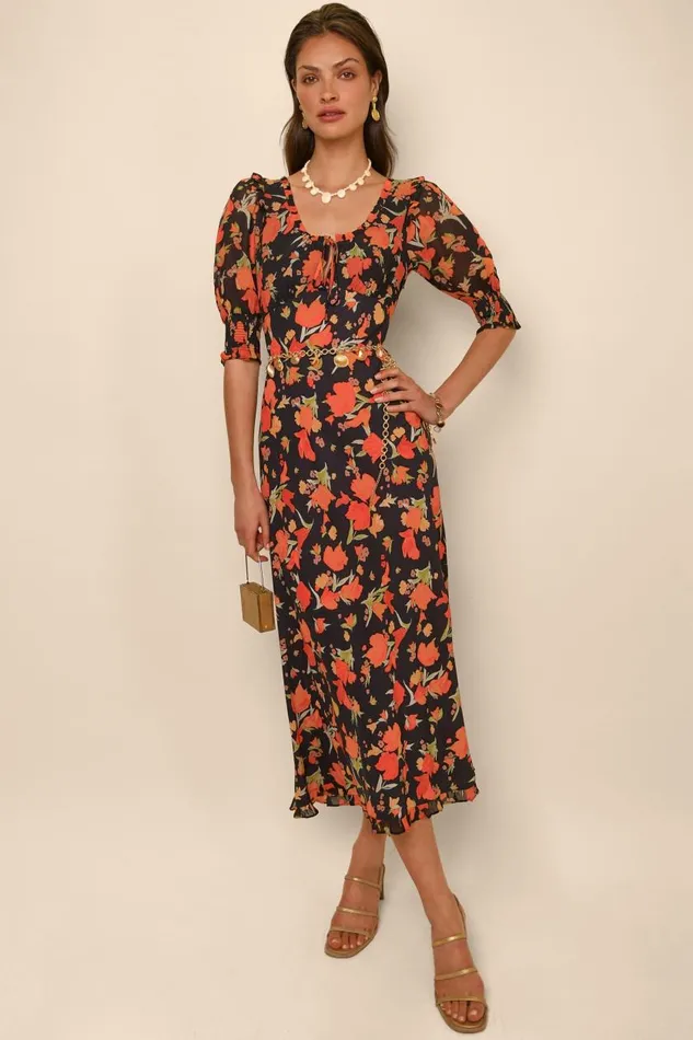 Sathya Havana Floral Black Women RIXO Dresses Sathya Havana Floral Black Women RIXO Dresses