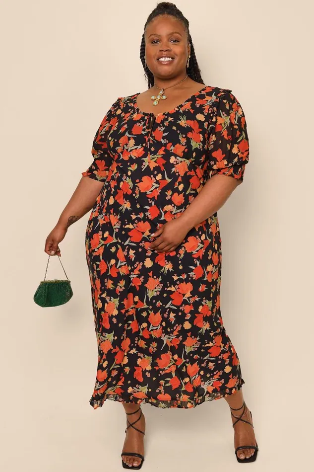 Sathya Havana Floral Black Women RIXO Dresses Sathya Havana Floral Black Women RIXO Dresses