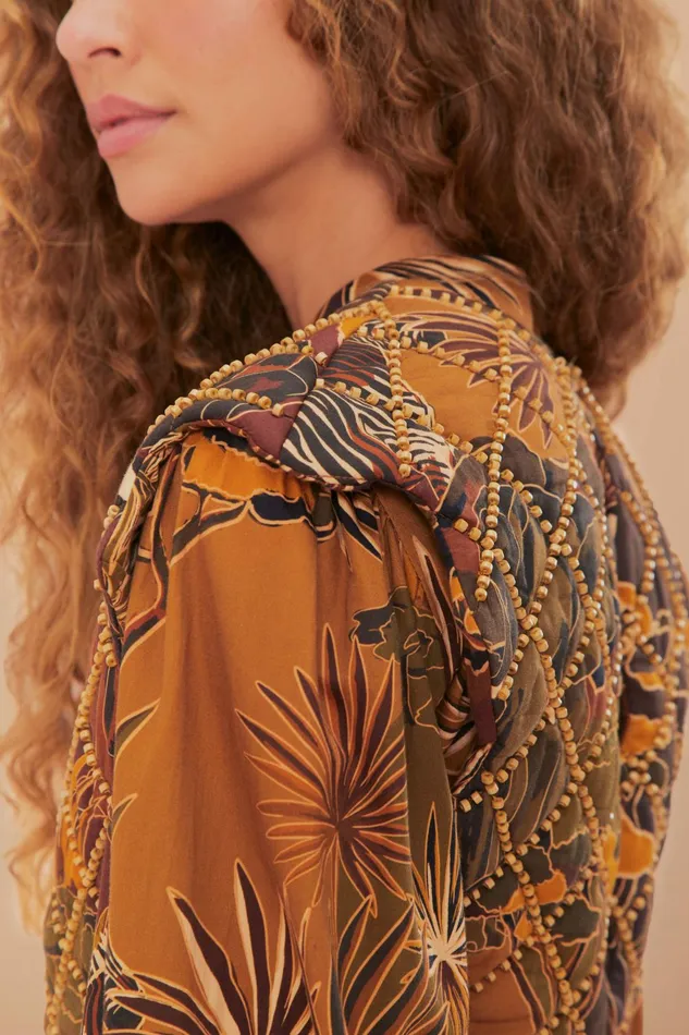 Savana Dream Caramel Matelasse Yoke Mini Dress Women FARM Rio Mini Dresses Savana Dream Caramel Matelasse Yoke Mini Dress Women FARM Rio Mini Dresses