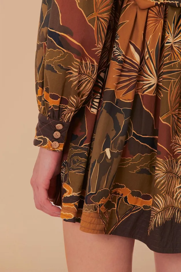 Savana Dream Caramel Matelasse Yoke Mini Dress Women FARM Rio Mini Dresses Savana Dream Caramel Matelasse Yoke Mini Dress Women FARM Rio Mini Dresses
