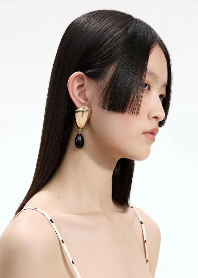Self Portrait Accessories Gold Droplet Earrings 8211 Women