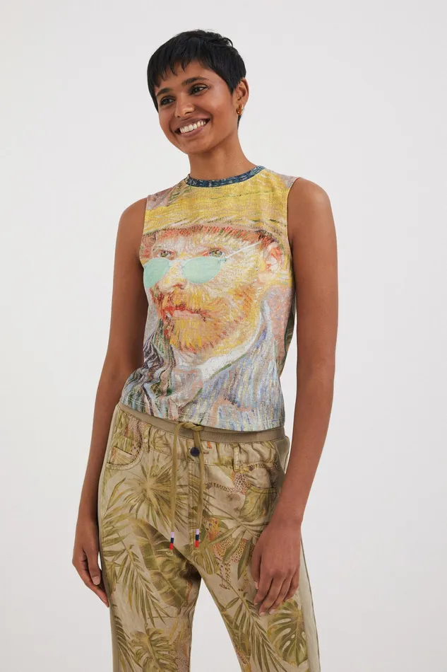Selfportrait Artwork Tshirt Women Desigual Tshirts
