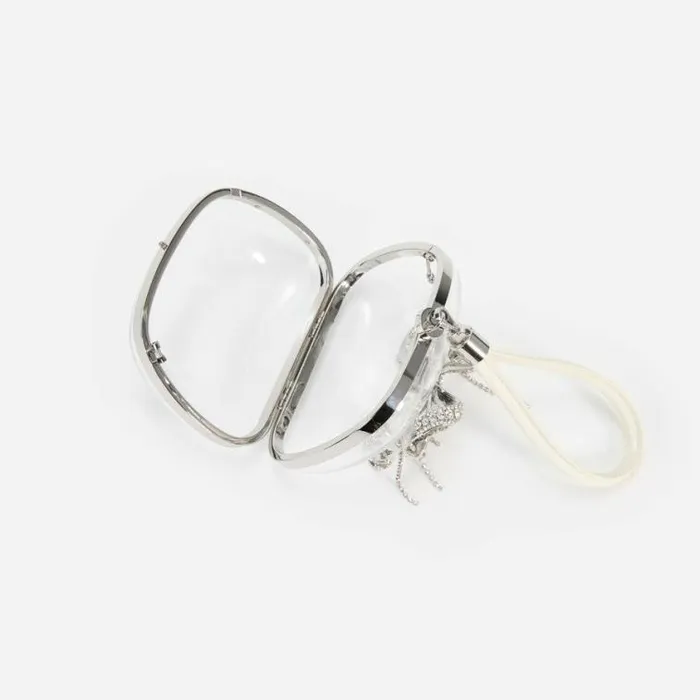 Self Portrait Bridal Clear Top Handle Clutch Bag 8211 Women