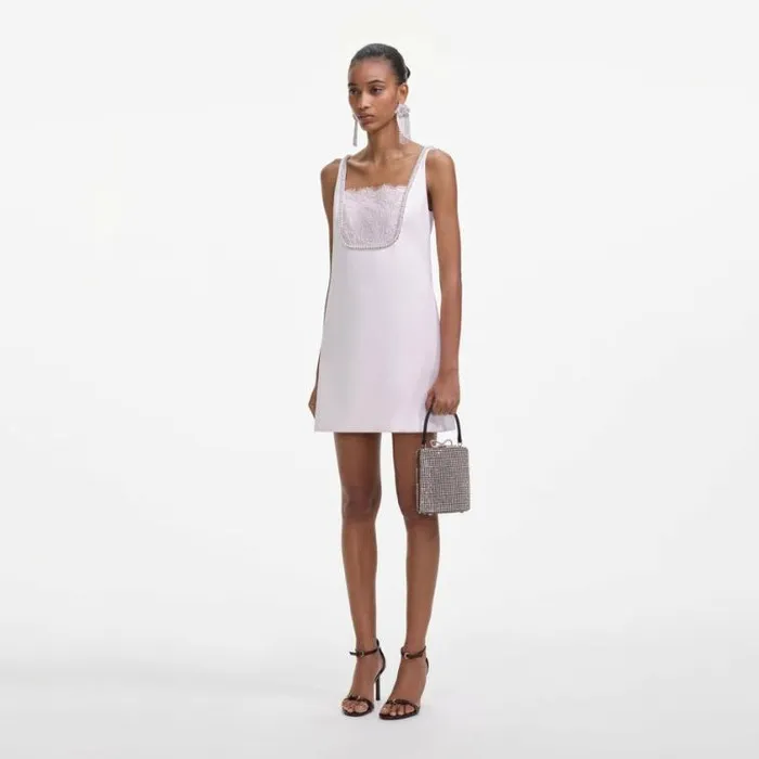 Self Portrait Dresses Pink Satin Mini Dress 8211 Women