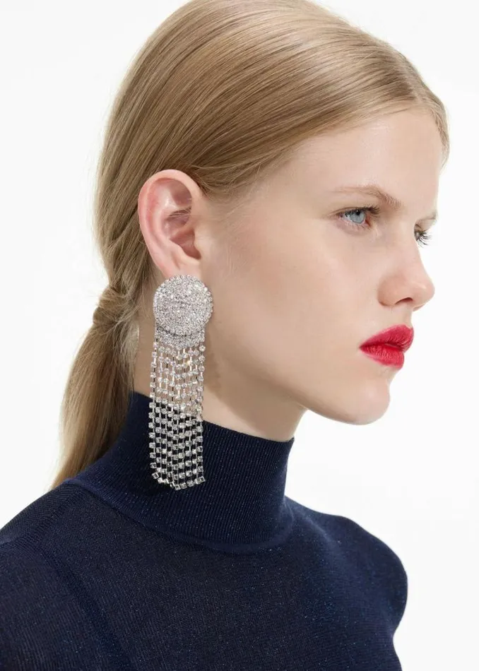 Self Portrait Earrings Round Crystal Droplet Earrings 8211 Women