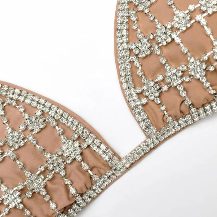 Self Portrait Exclusives Silver Chainmail Bralette 8211 Women