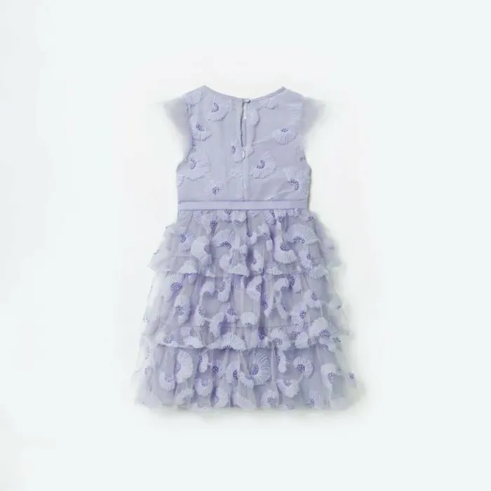 Self Portrait Flower Girl Blue Tulle Midi Dress 8211 Women