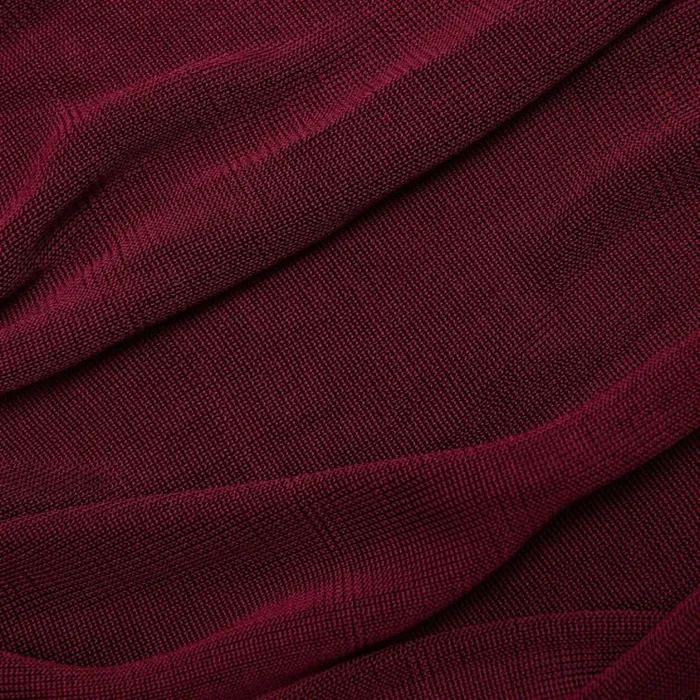 Self Portrait Knitwear Burgundy Viscose Knit Maxi Dress 8211 Women