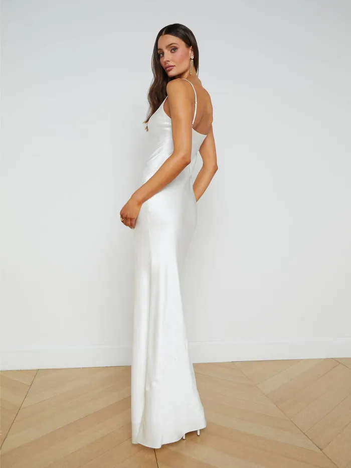 Serita Silk Slip Dress White Women L039Agence Dresses and Jumpsuits