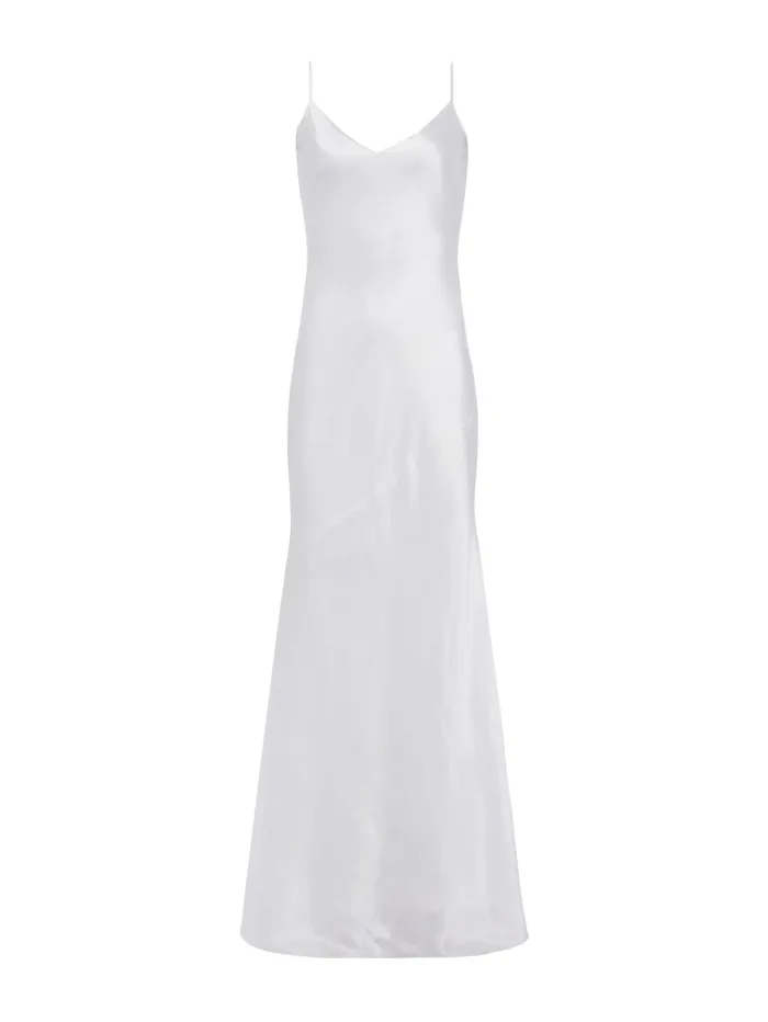 Serita Silk Slip Dress White Women L039Agence Dresses and Jumpsuits