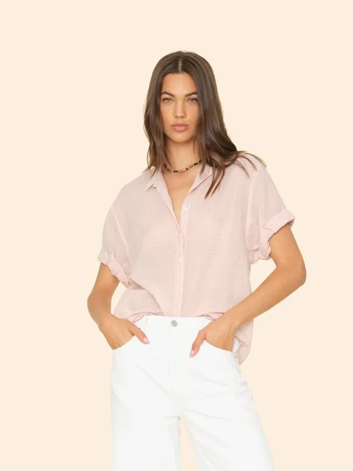Shirts Rose Petal Channing Plaid Shirt XRENA Women