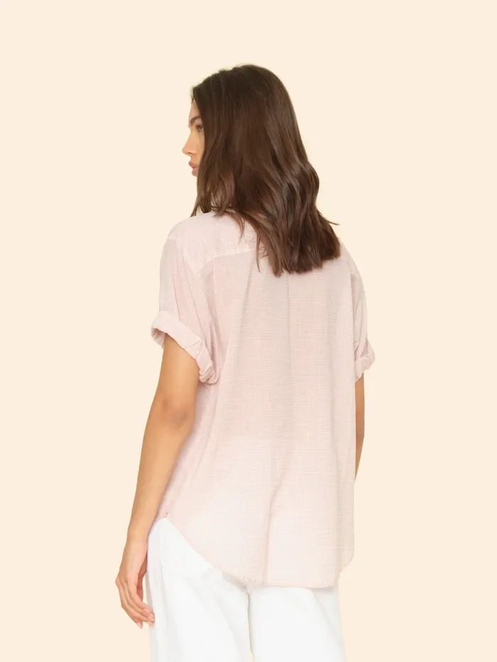 Shirts Rose Petal Channing Plaid Shirt XRENA Women Shirts Rose Petal Channing Plaid Shirt XRENA Women