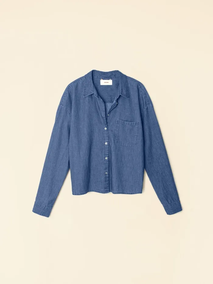Shirts Women XRENA Blue Rinse Dion Shirt Shirts Women XRENA Blue Rinse Dion Shirt