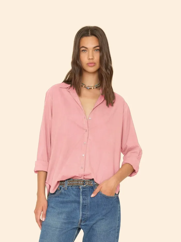 Shirts XRENA Women Rose Petal Beau Shirt