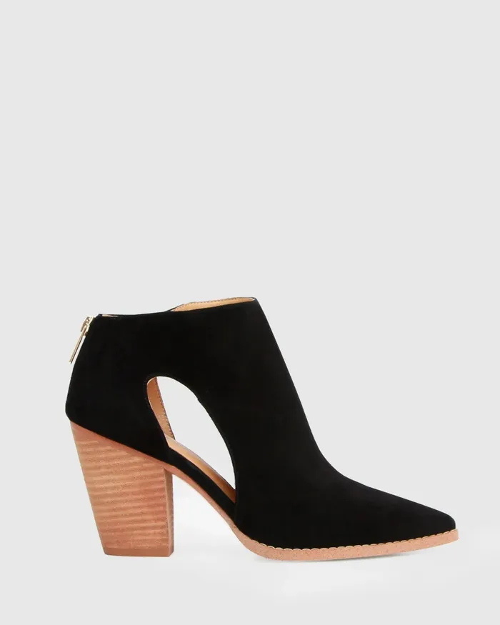 Shoes Belle and Bloom Women Midnight Special Suede Ankle Boot 8211 Black