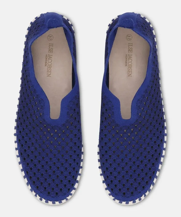 Shoes Ilse Jacobsen Tulip Flats Flats 8211 Blue Web Shoes Ilse Jacobsen Tulip Flats Flats 8211 Blue Web