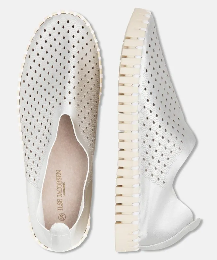 Shoes Ilse Jacobsen Tulip Flats Flats 8211 Silver Shoes Ilse Jacobsen Tulip Flats Flats 8211 Silver