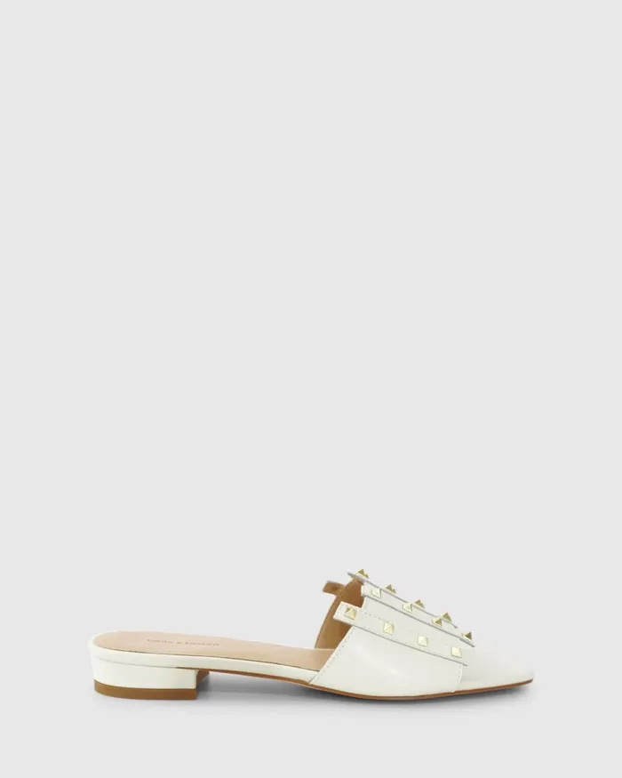Shoes Until We Meet Stud Slide 8211 Cream Belle and Bloom Women