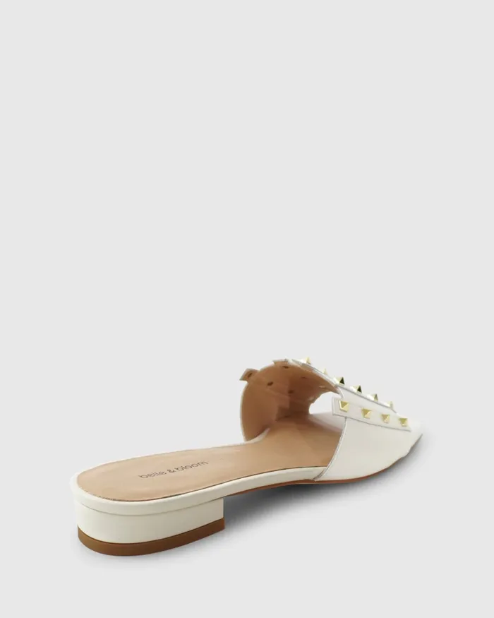 Shoes Until We Meet Stud Slide 8211 Cream Belle and Bloom Women
