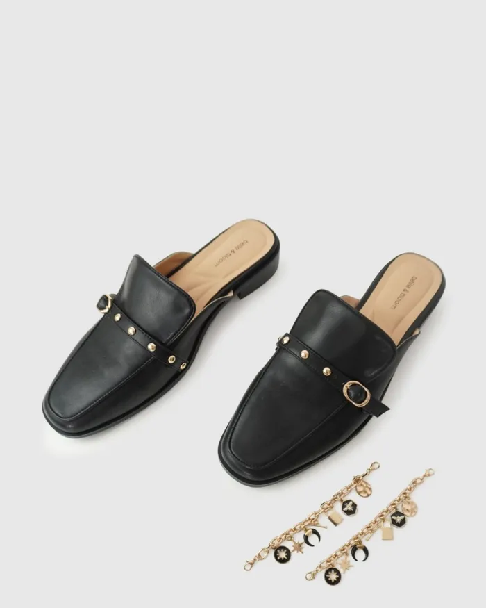 Shoes Women Belle and Bloom How It Feels Charm Loafer Mule 8211 Black