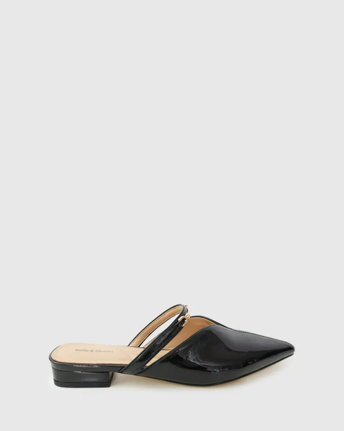 Shoes Women Belle and Bloom Magic Hour Ballet Slide 8211 Black Patent
