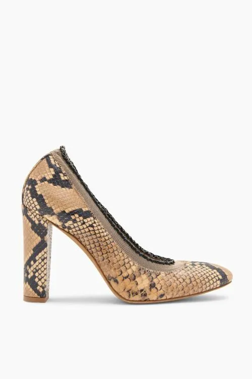 Shoes Women Ulla Johnson Elise Ruffle Pump Sienna Python