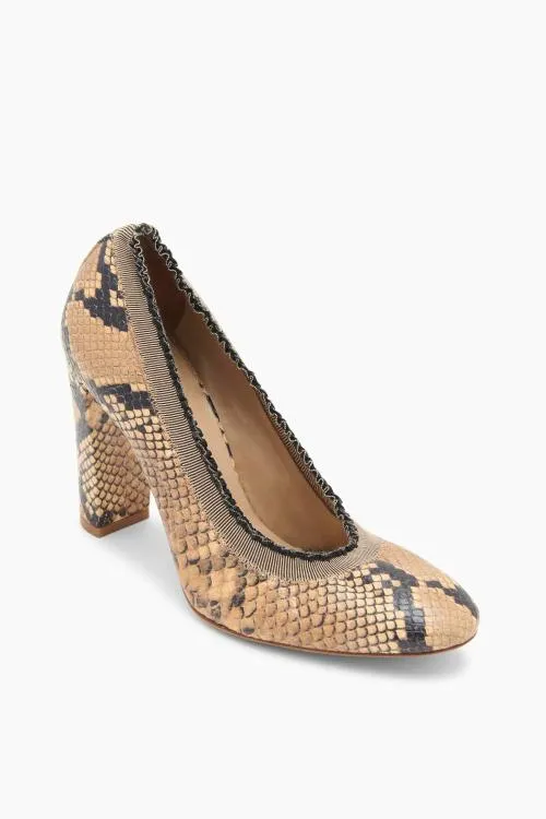 Shoes Women Ulla Johnson Elise Ruffle Pump Sienna Python Shoes Women Ulla Johnson Elise Ruffle Pump Sienna Python