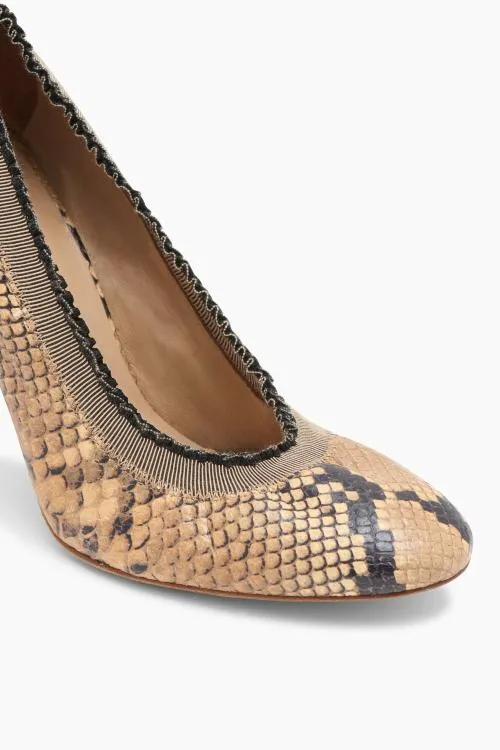 Shoes Women Ulla Johnson Elise Ruffle Pump Sienna Python Shoes Women Ulla Johnson Elise Ruffle Pump Sienna Python