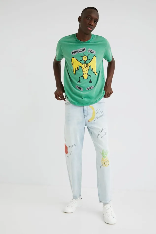 Shortsleeve Angel Tshirt Mens Desigual Tshirt and Polos