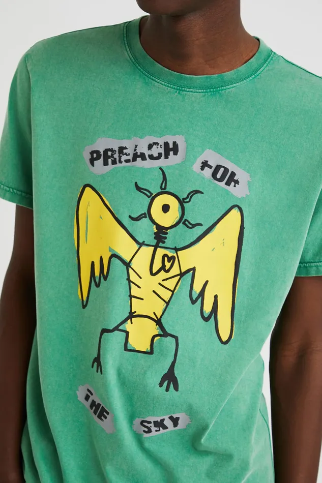 Shortsleeve Angel Tshirt Mens Desigual Tshirt and Polos
