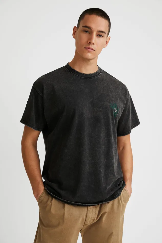 Shortsleeve Arty Handprinted Tshirt Mens Desigual Tshirt and Polos