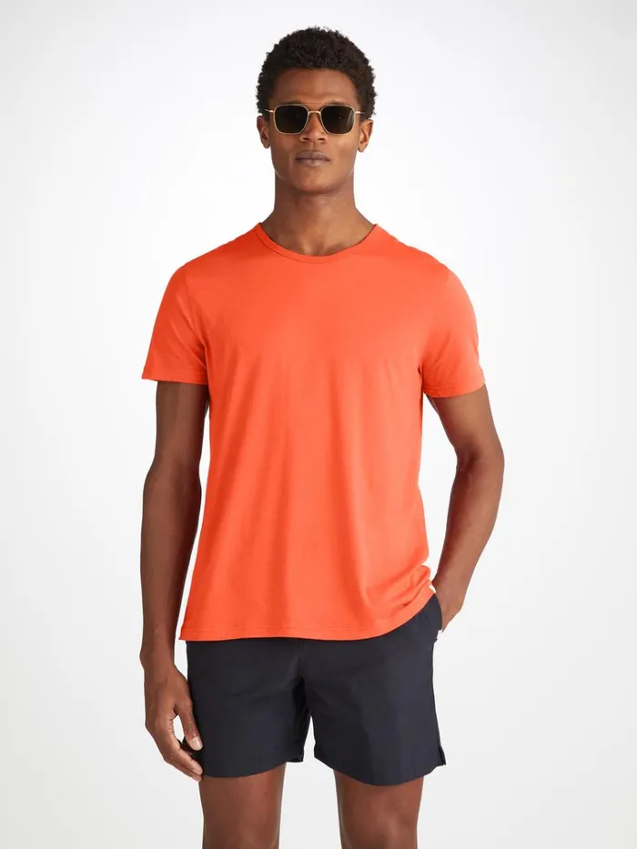 Short Sleeve TShirts Men Derek Rose TShirt Riley Pima Cotton Orange