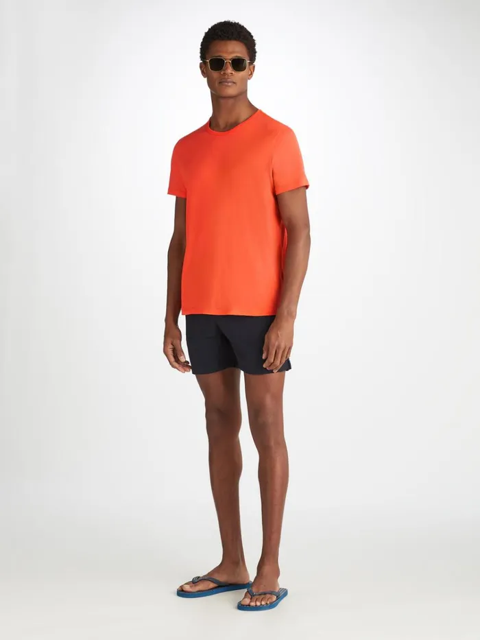 Short Sleeve TShirts Men Derek Rose TShirt Riley Pima Cotton Orange
