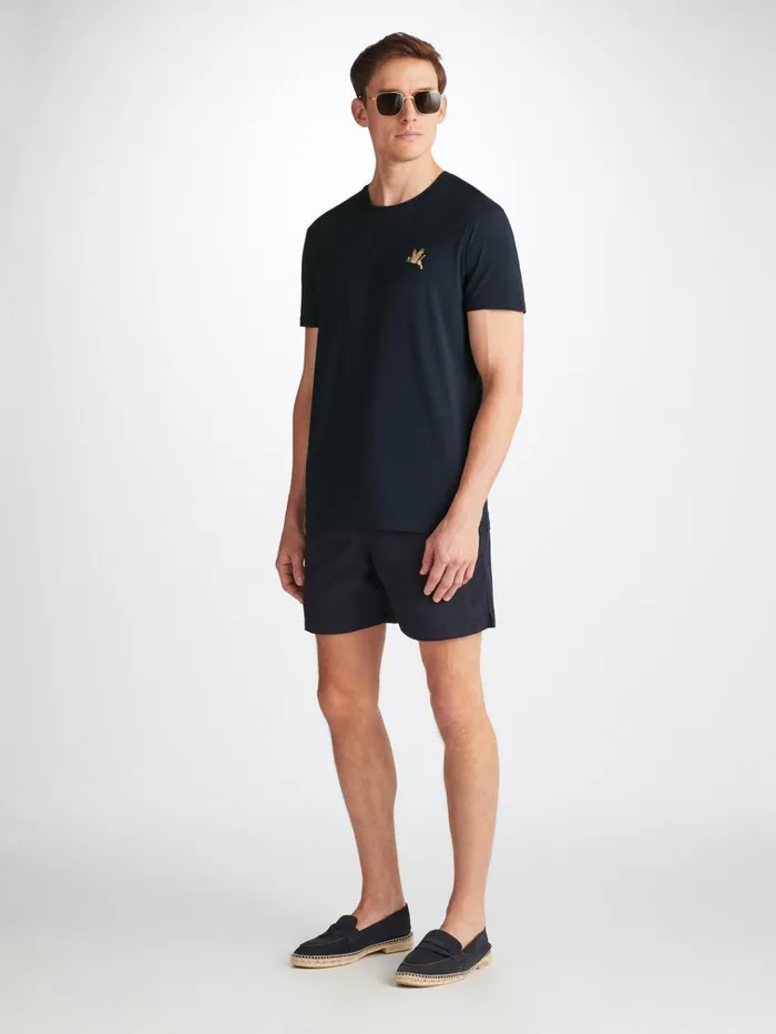 Short Sleeve TShirts Men Derek Rose TShirt Ripley 20 Pima Cotton Navy