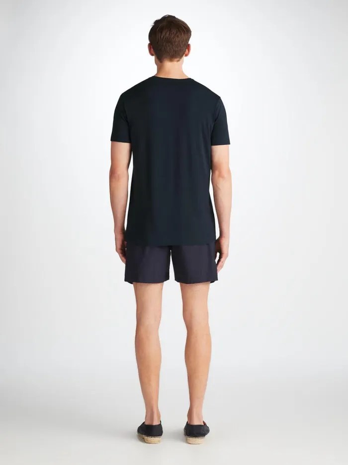 Short Sleeve TShirts Men Derek Rose TShirt Ripley 20 Pima Cotton Navy