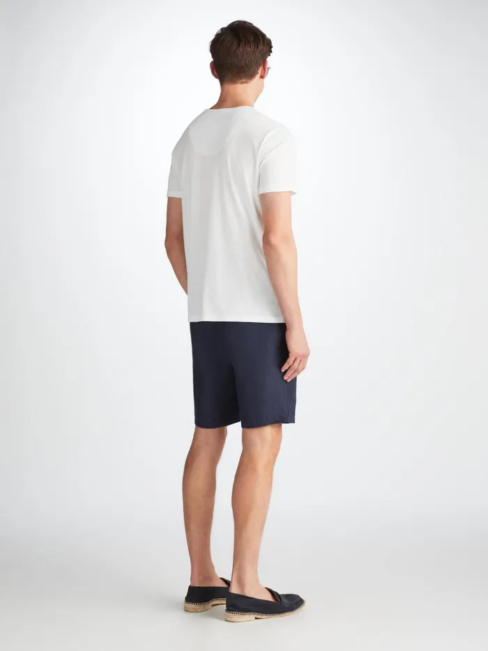 Short Sleeve TShirts Men Derek Rose VNeck TShirt Riley Pima Cotton White