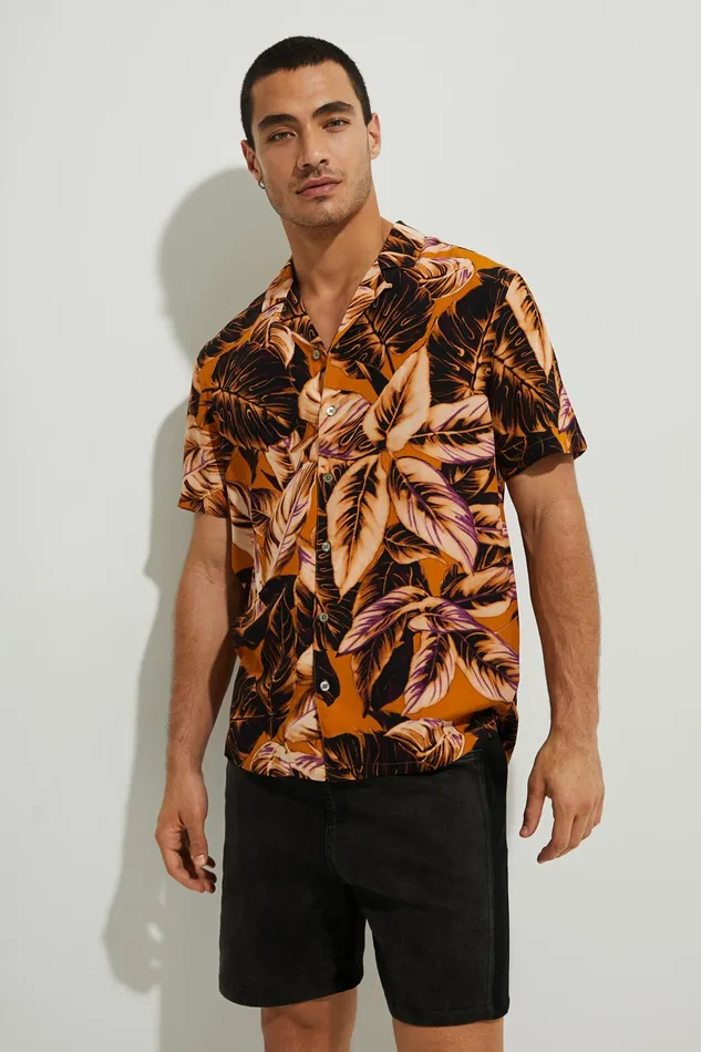Short Sleeve Tropical Sleeve Mens Desigual Shirts