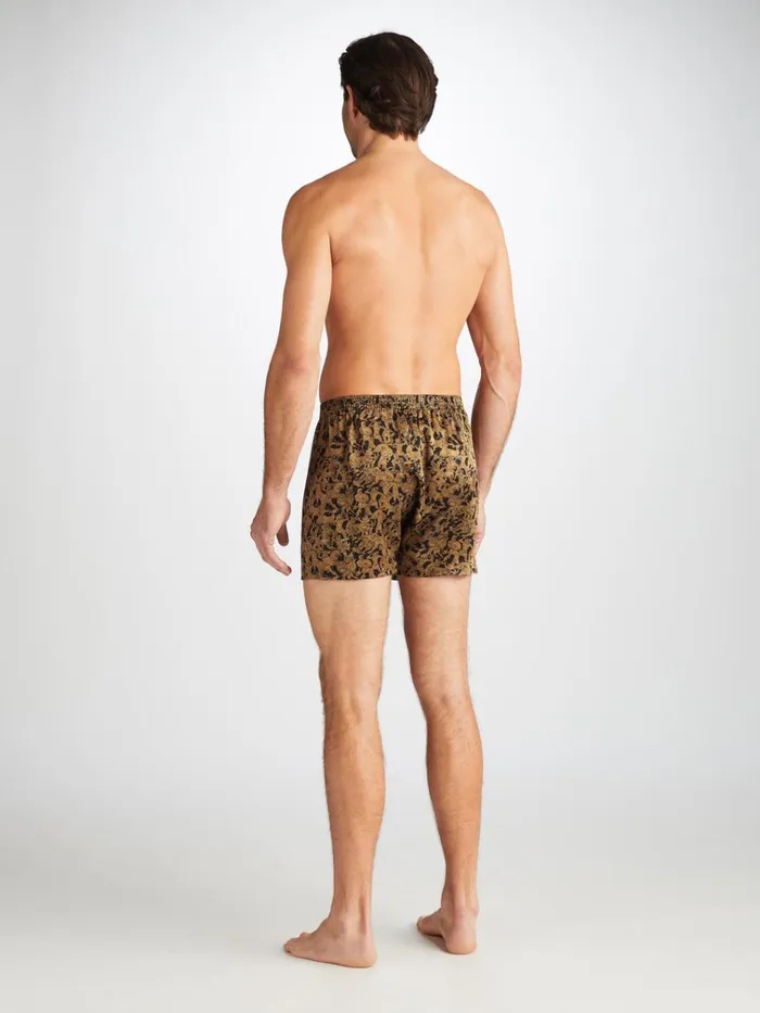 Silk Boxer Shorts Men Derek Rose Classic Fit Boxers Brindisi 108 Silk Satin Black